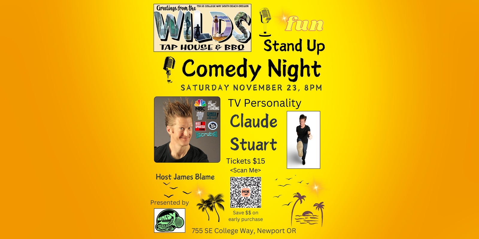 Banner image for Comedy at The Wilds Taphouse