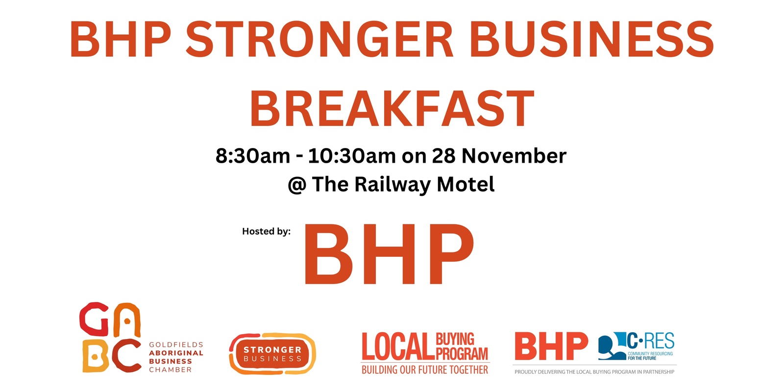 Banner image for BHP Stronger Business Breakfast