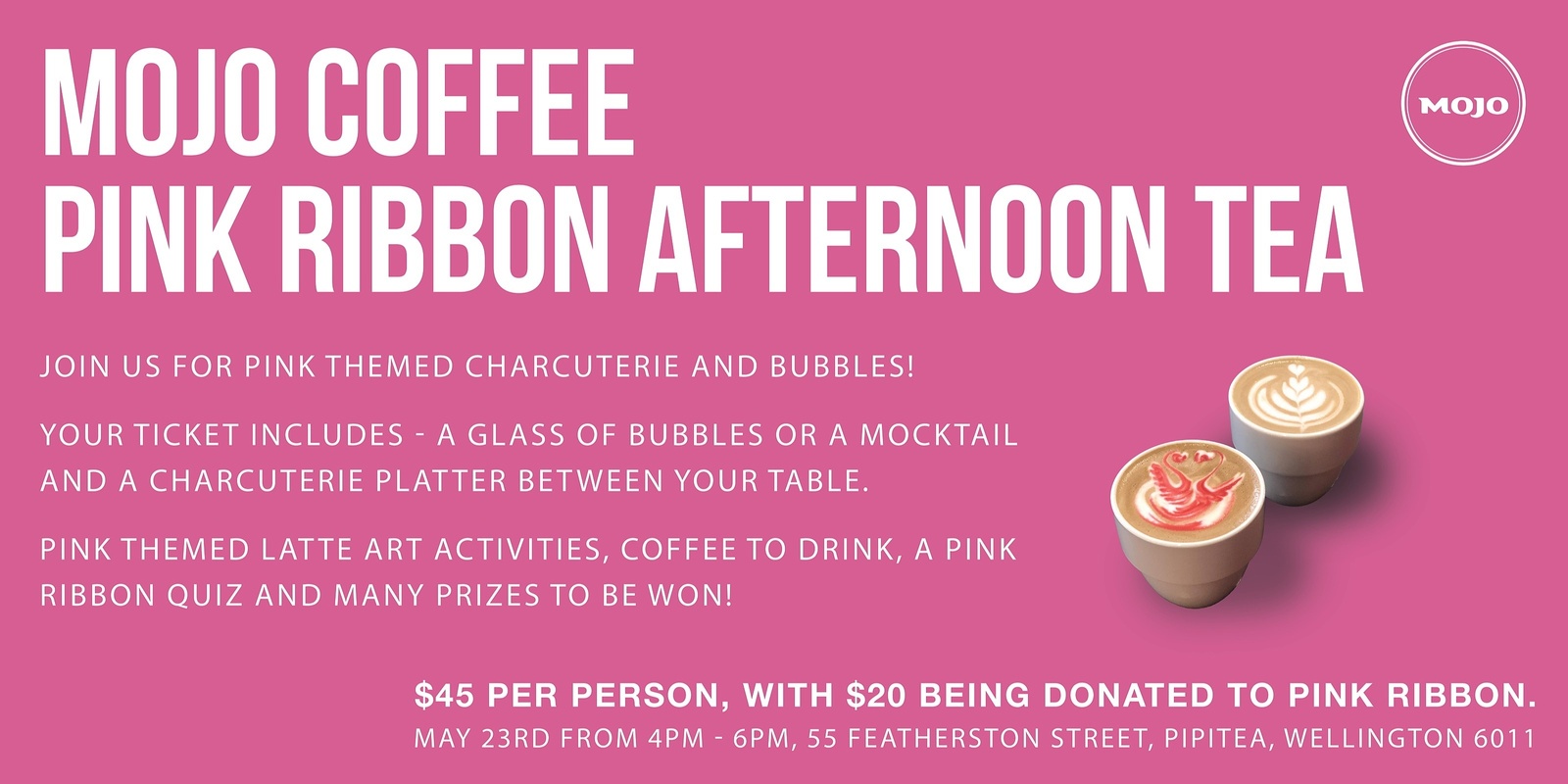 Banner image for Mojo Coffee Pink Ribbon Afternoon Tea