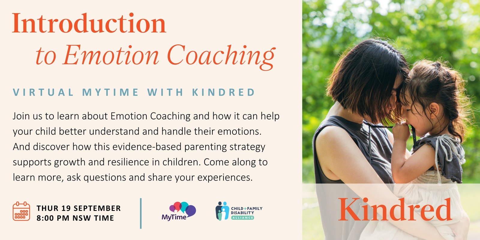 Banner image for Introduction to Emotion Coaching: Virtual MyTime 