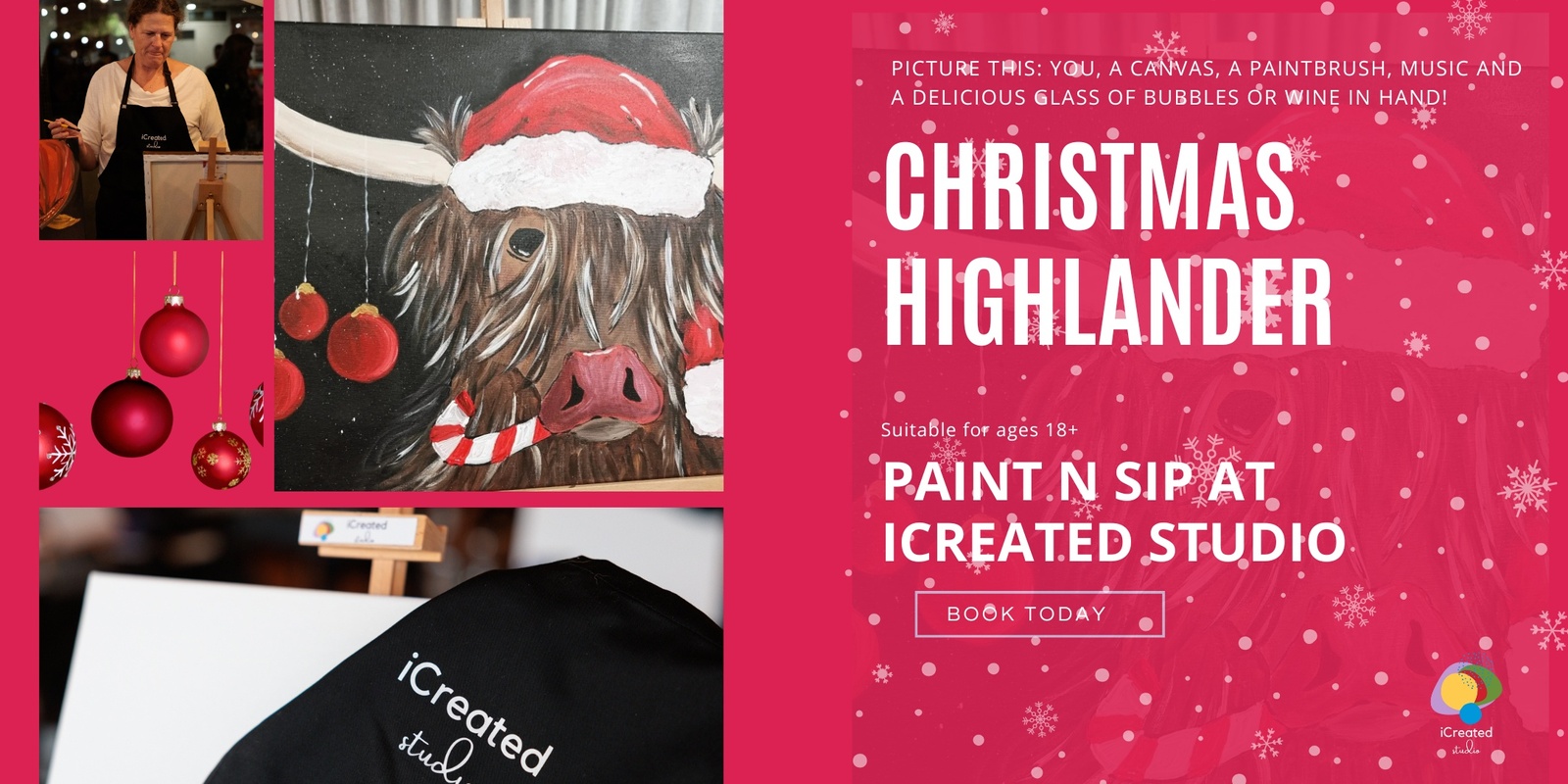 Banner image for Christmas Highlander - Paint N Sip Workshop - Mindarie