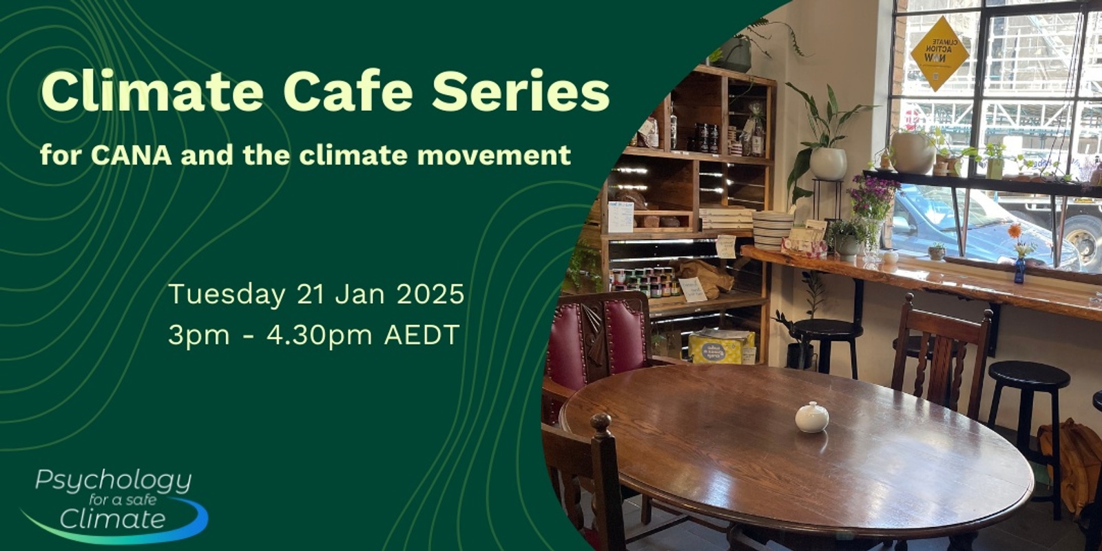 Banner image for CANA + Climate movement - Climate Cafe