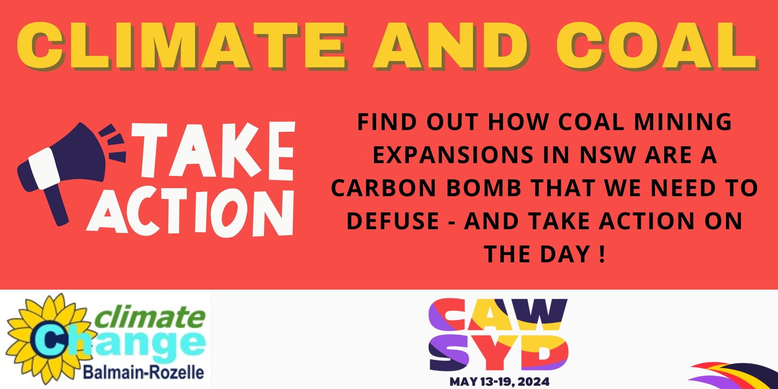 Banner image for CLIMATE AND COAL INFORMATION STALL -CCBR