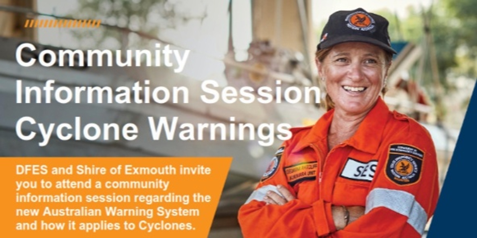 Banner image for DFES  - Community Information Session Cyclone Warnings and Season Outlook