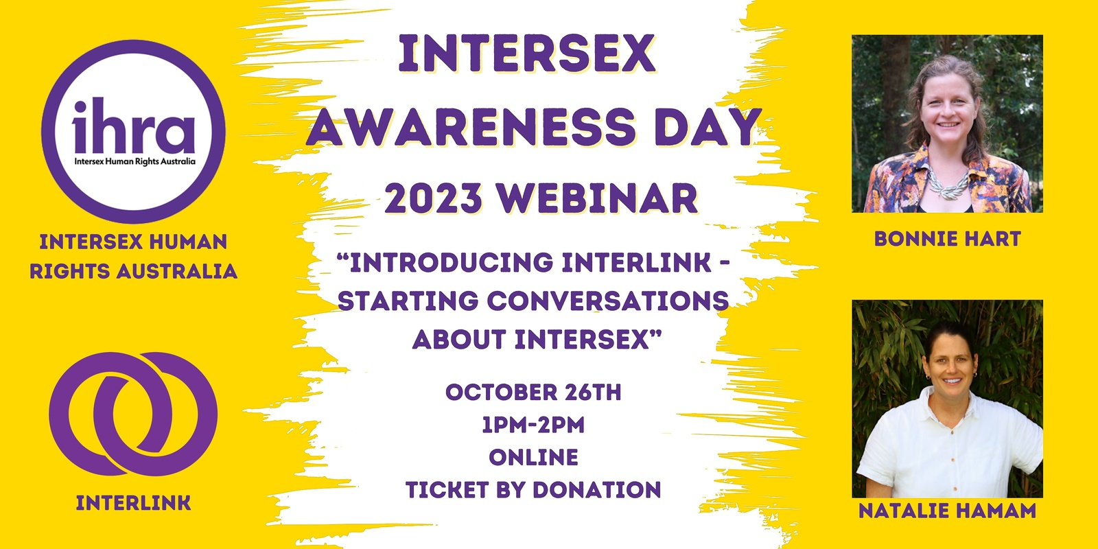 Banner image for Intersex Awareness Day 2023 - Interlink Webinar