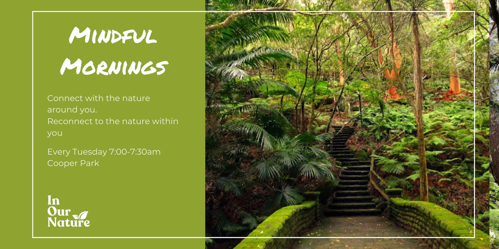 Banner image for Mindful Mornings: Meditative Nature Walk in Cooper Park
