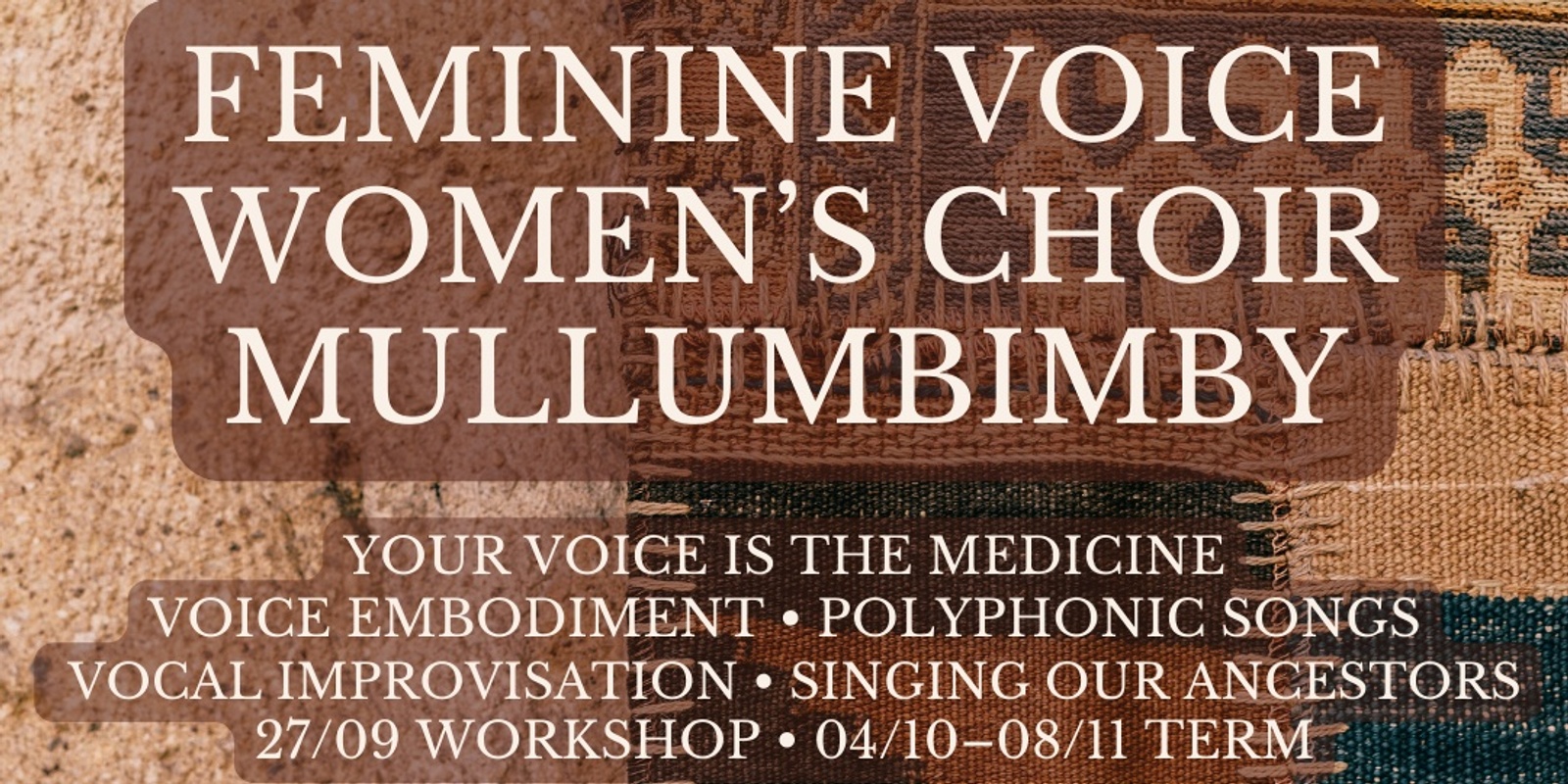 Banner image for Feminine Voice – Women's choir Mullumbimby