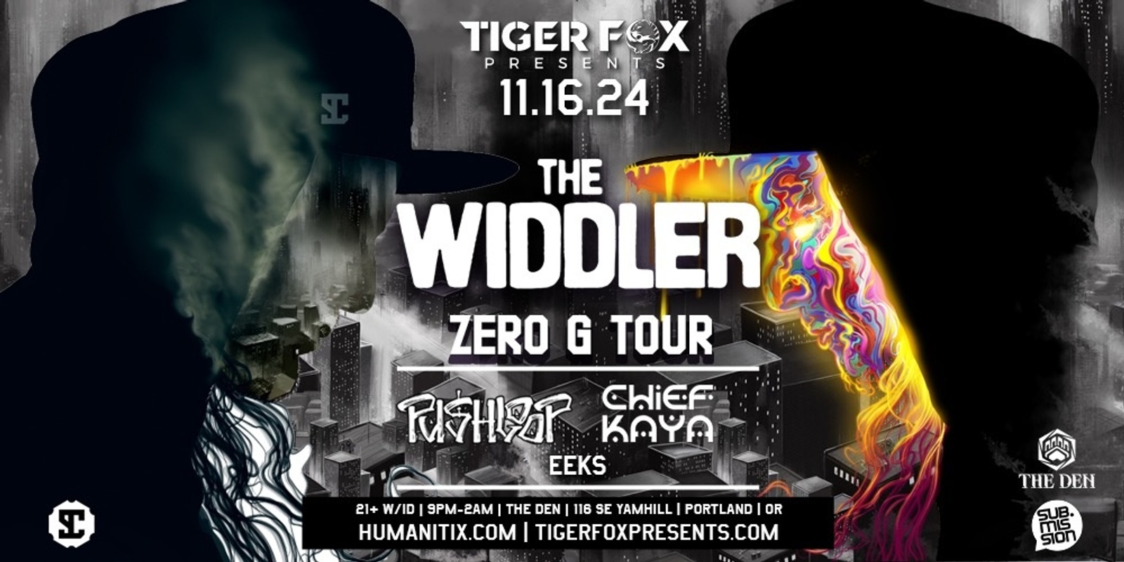 Banner image for The Widdler's Zero G Album Tour w/ Pushloop, Chief Kaya, Eeks • The Den Portland, OR  