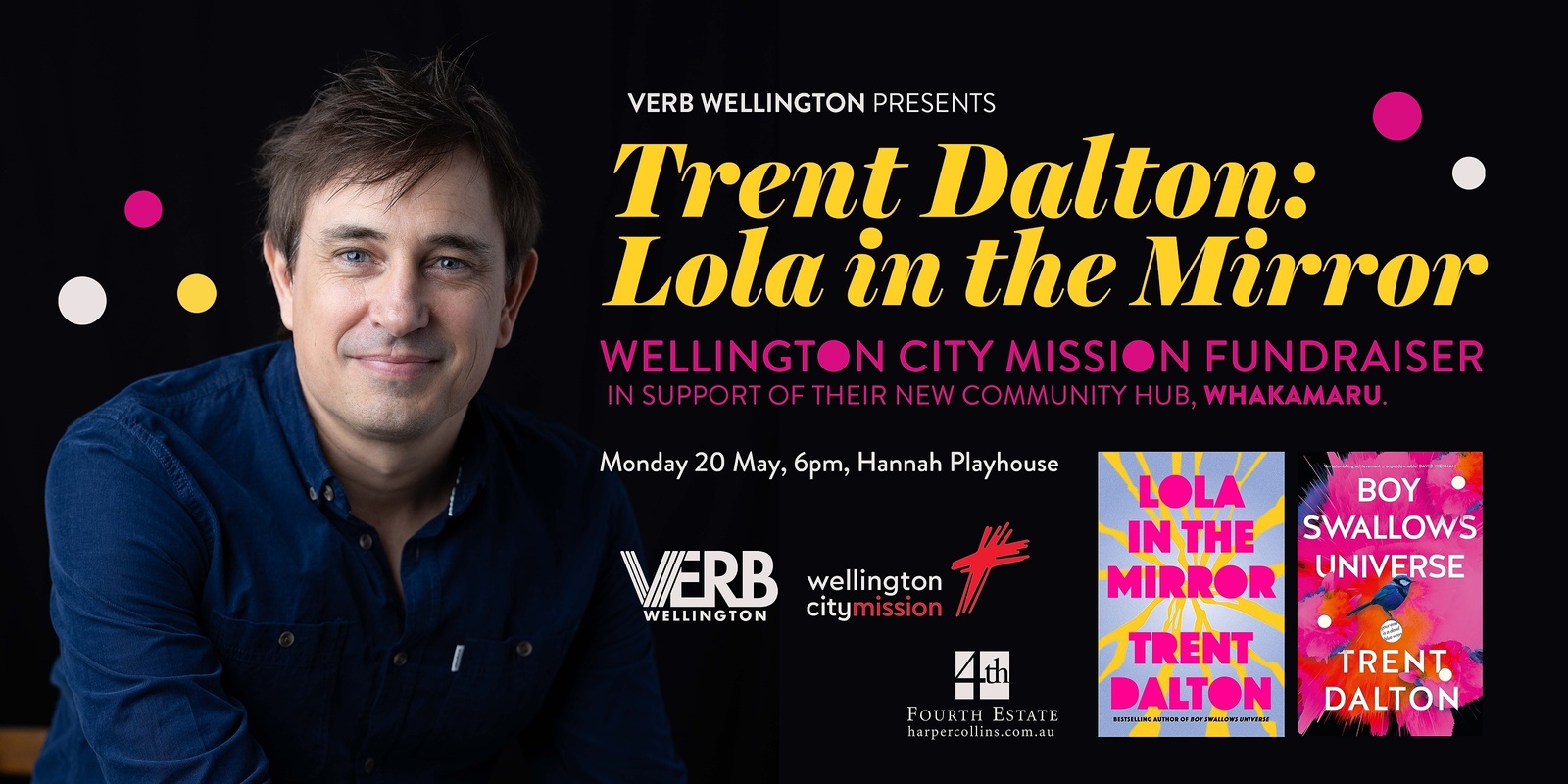 Banner image for Trent Dalton: Lola in the Mirror (special fundraising event for WCM) 