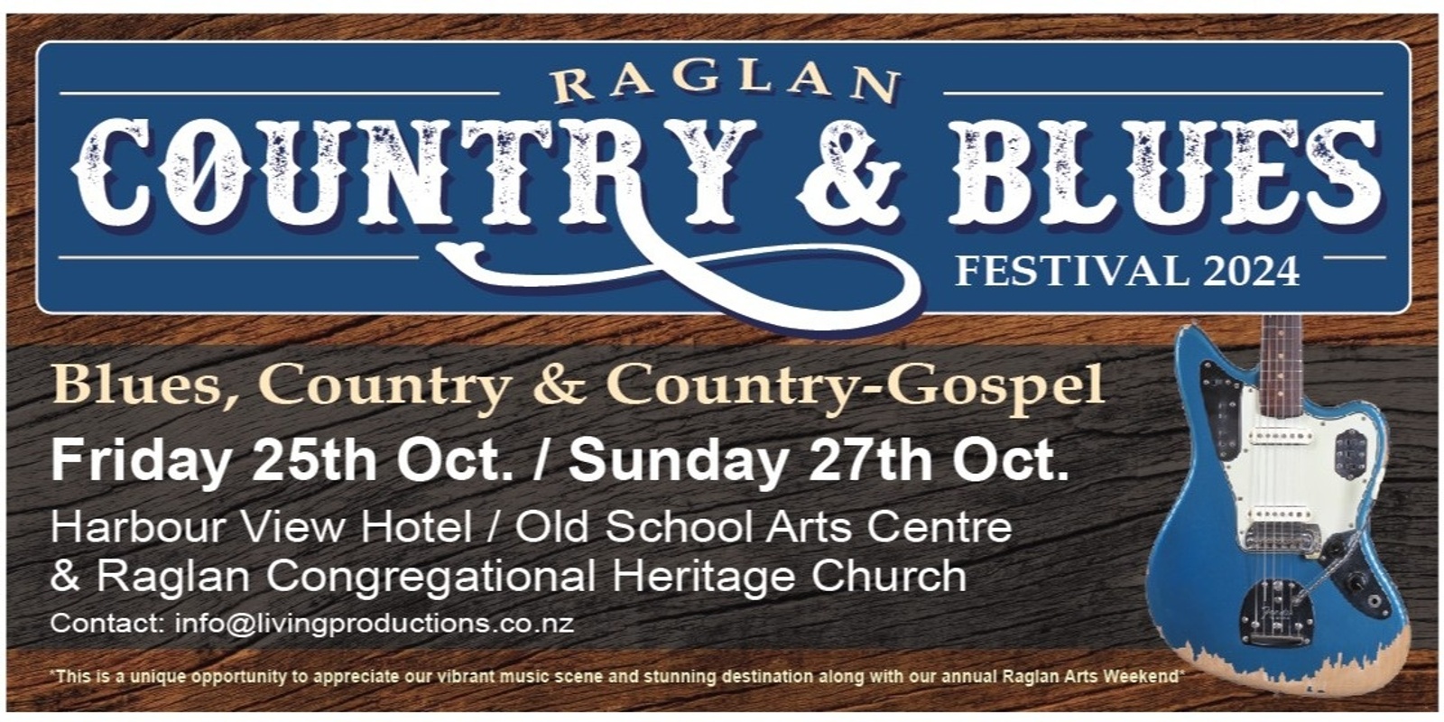 Banner image for Raglan Country & Blues Festival