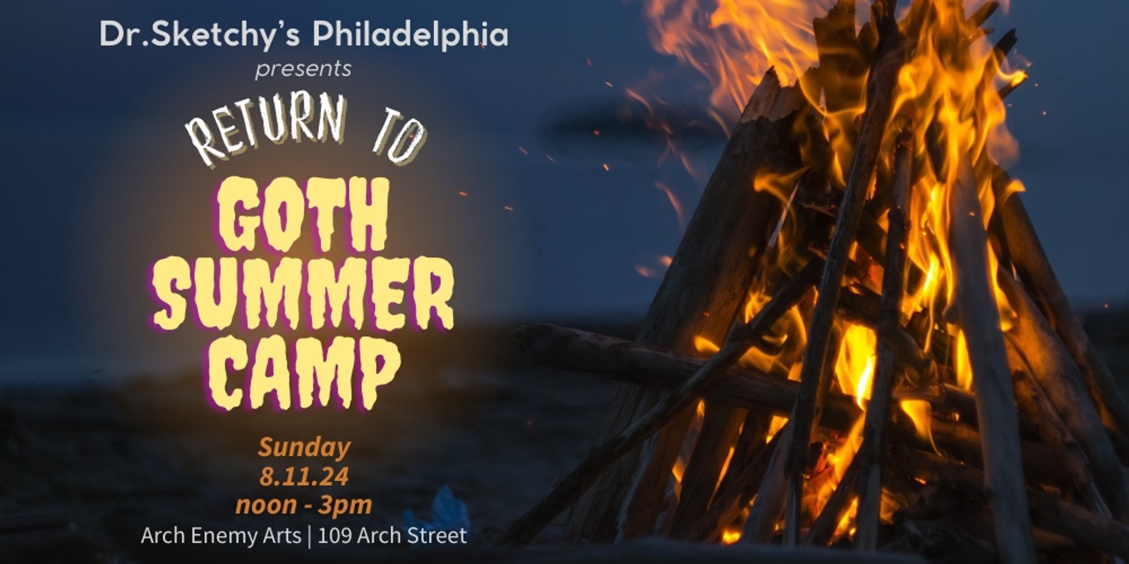 Banner image for Dr.Sketchy's Philly presents: "Return to Goth Summer Camp"