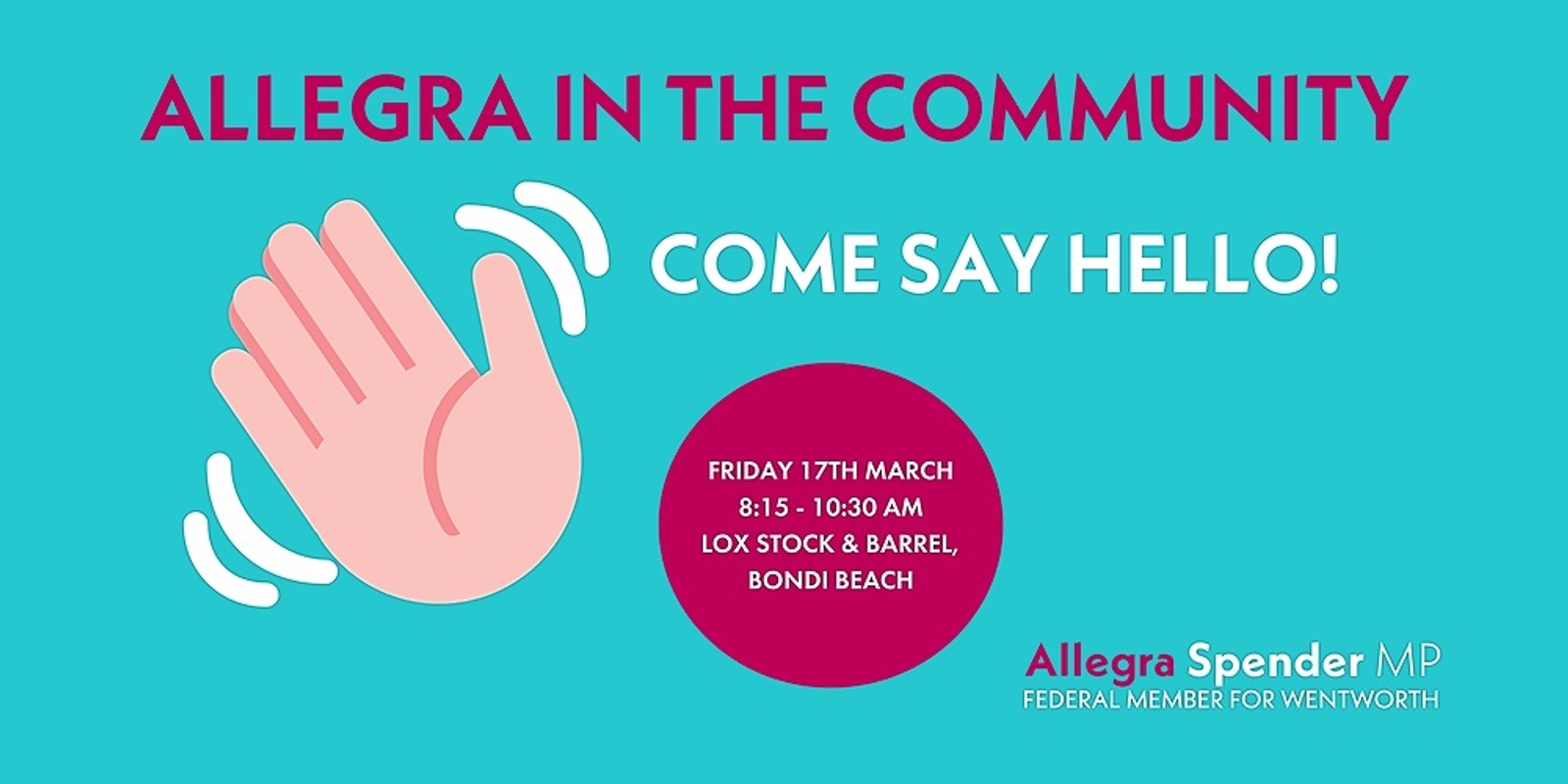 Banner image for Allegra in the Community