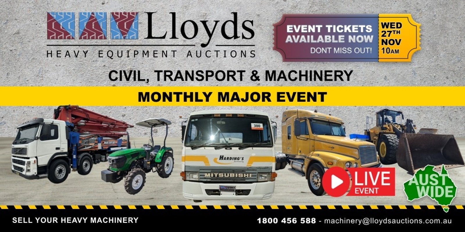 Banner image for Civil, Transport and Machinery Major Monthly Event. LIVE 