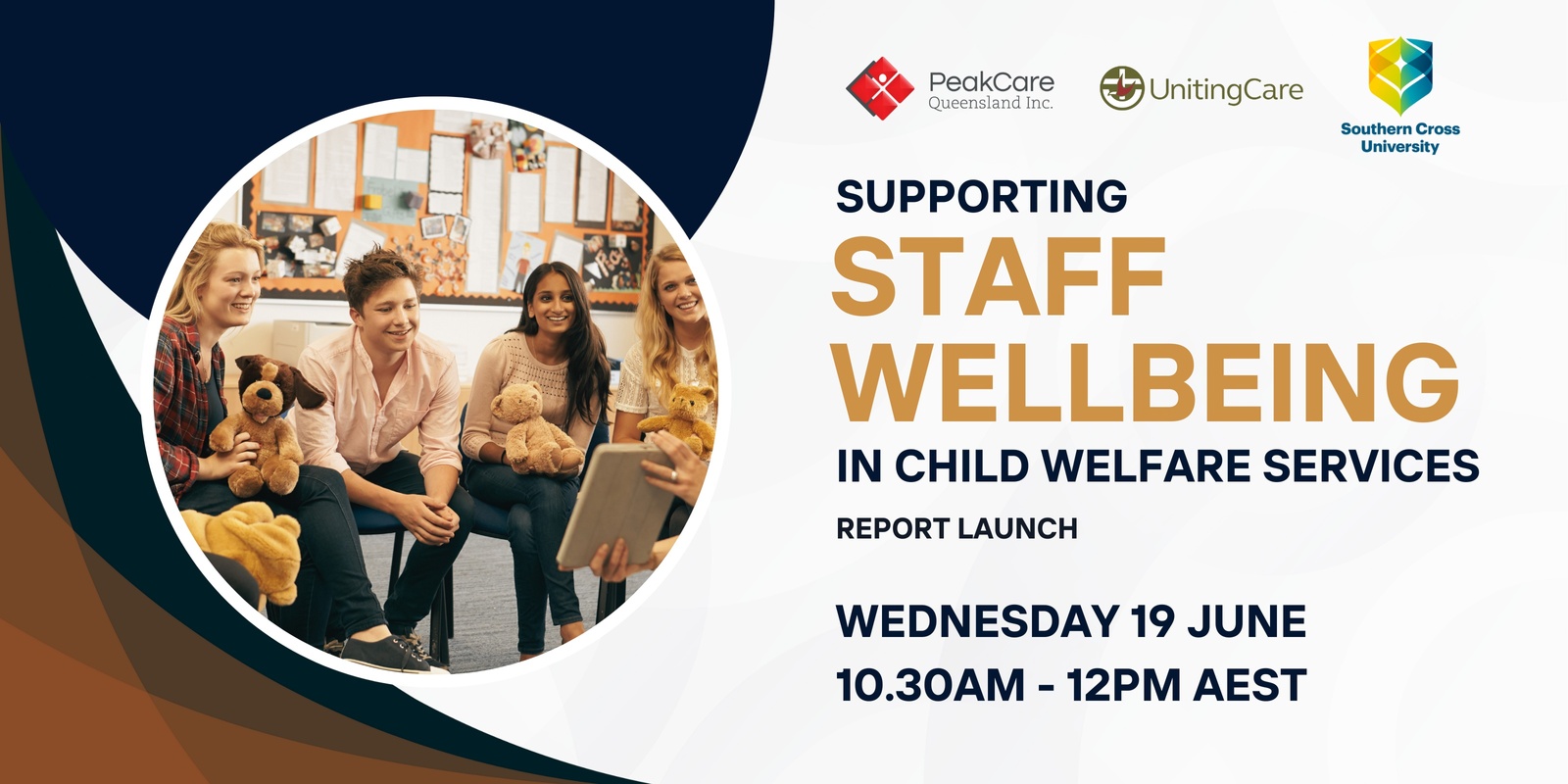 Banner image for PeakCare online launch event: Supporting Staff Wellbeing in Child Welfare Services report