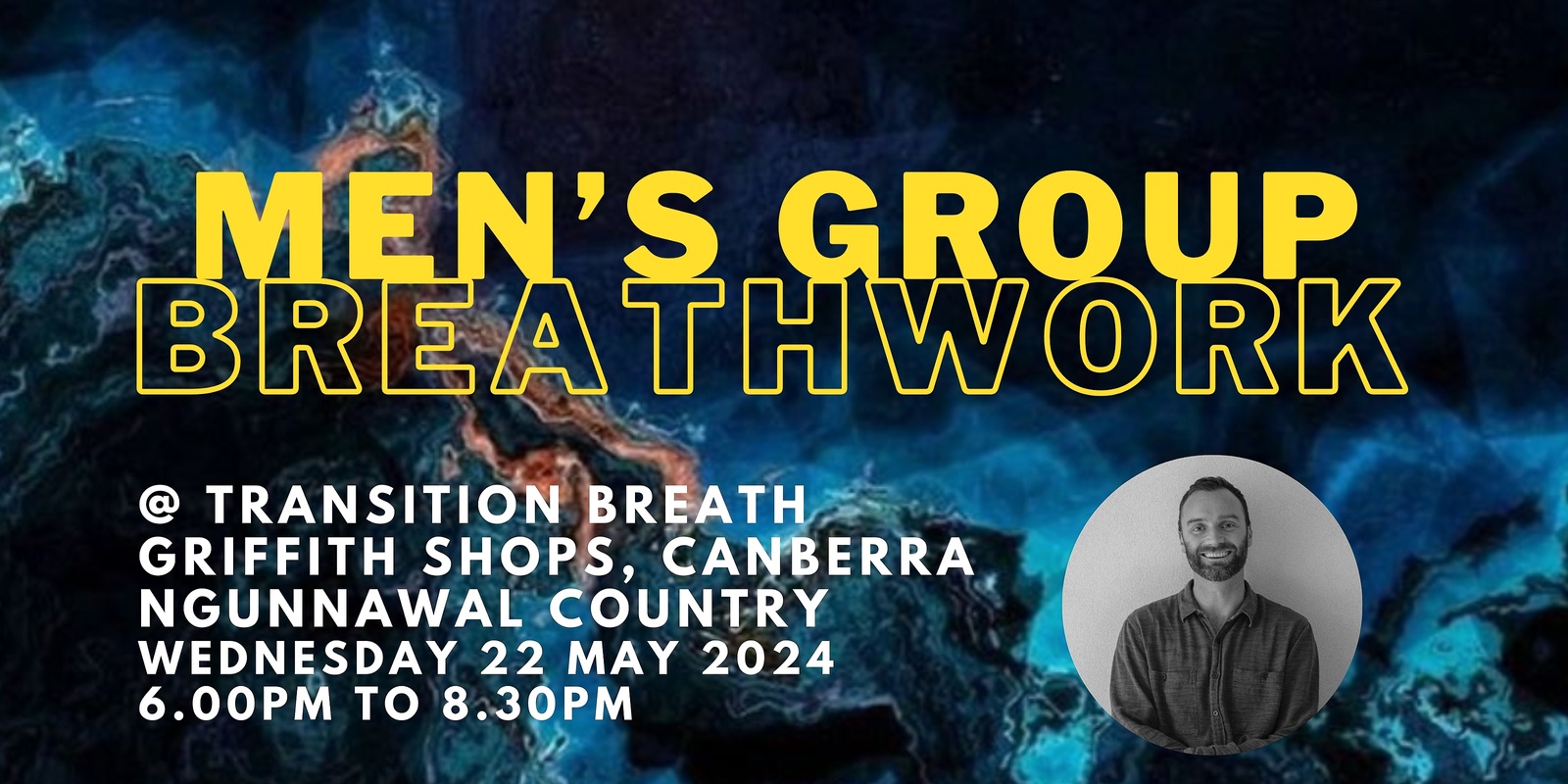 Banner image for Men's group breathwork gathering
