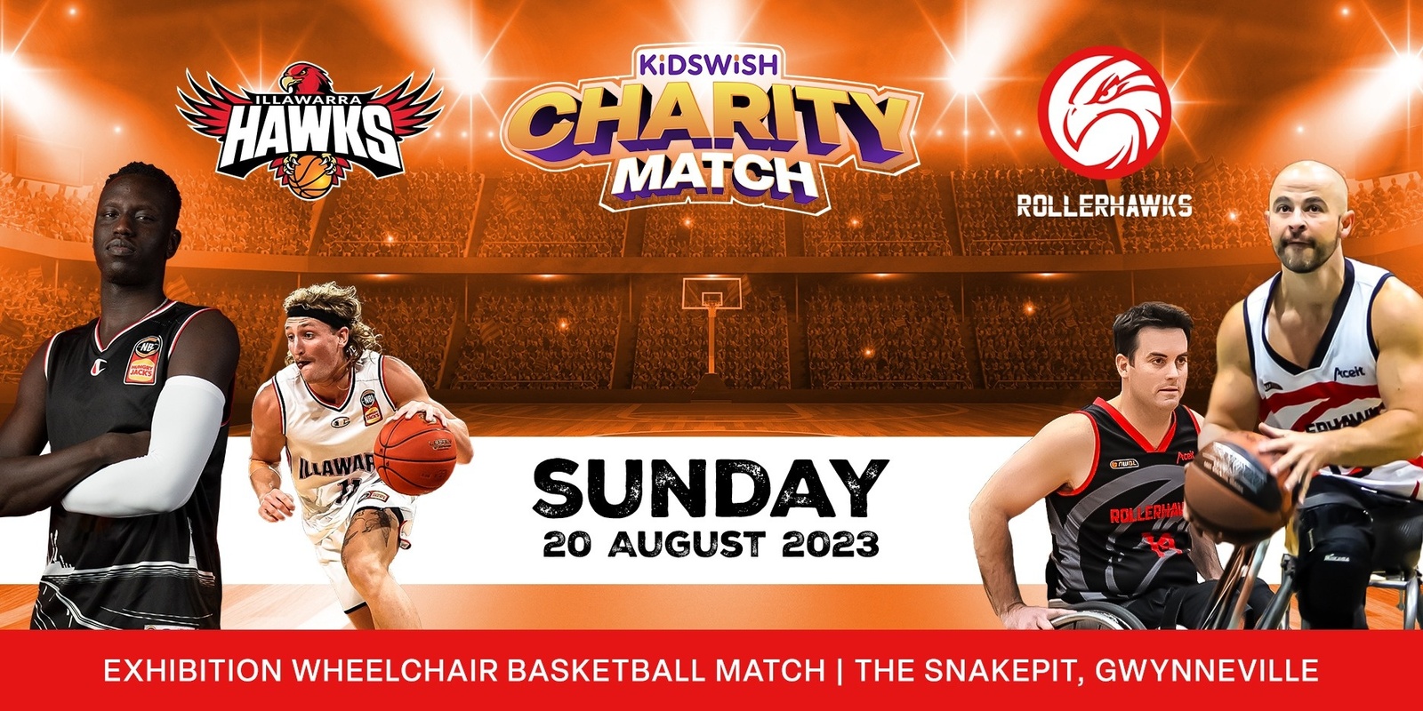 Banner image for Hawks v Roller Hawks KidsWish Charity Match