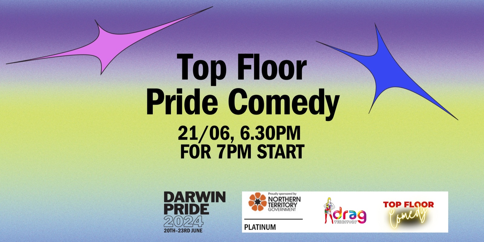 Banner image for Darwin Pride 2024 – Top Floor Pride Comedy
