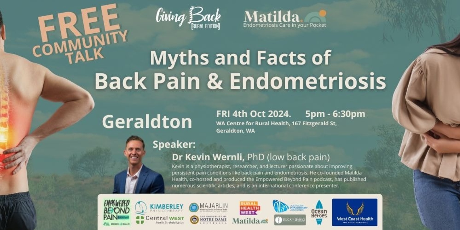 Banner image for Myths and Facts of Back Pain & Endometriosis (Geraldton)