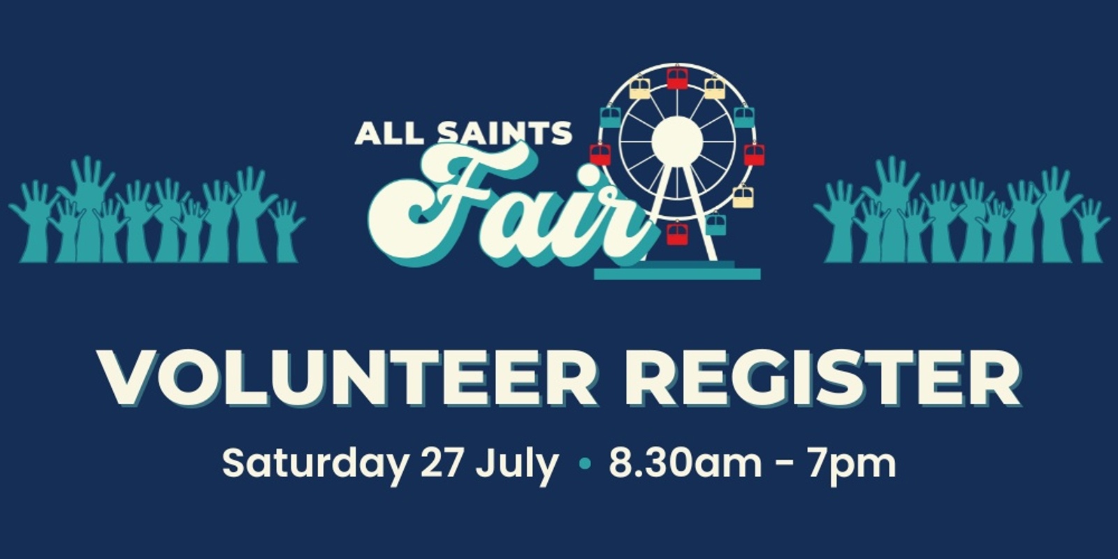 Banner image for All Saints Fair Volunteer Register