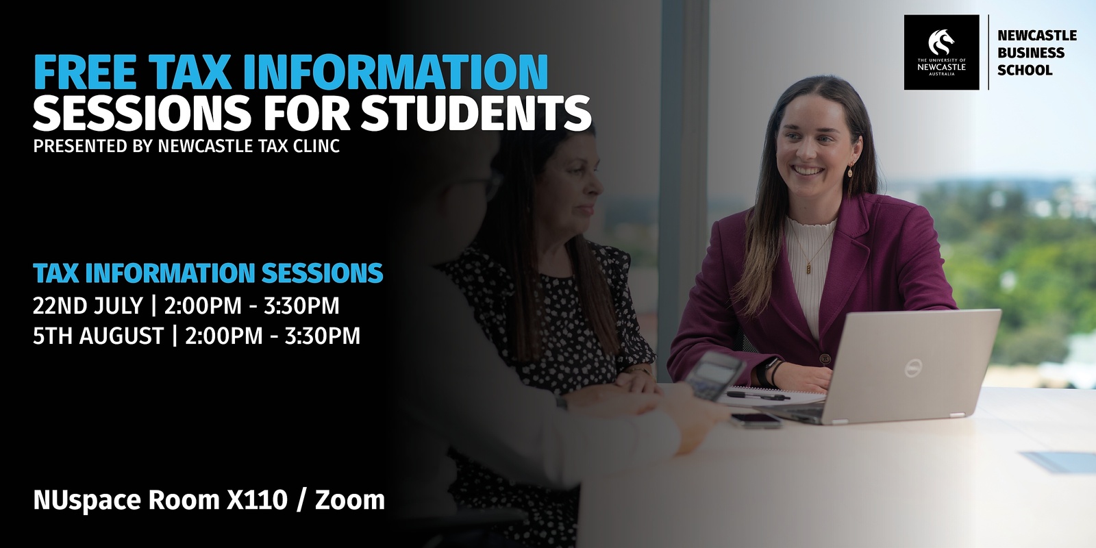Banner image for Free Tax Information Sessions for Students 