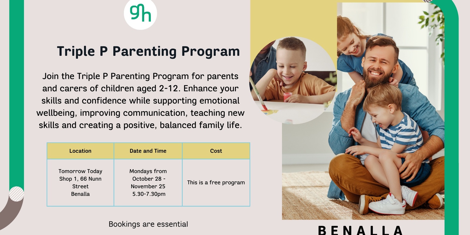 Banner image for Triple P Parenting Program (Benalla)