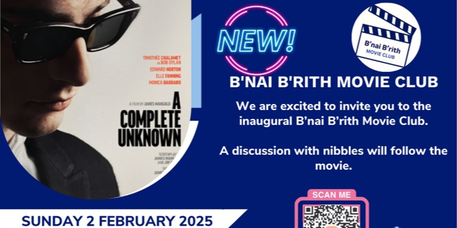 Banner image for B'nai B'rith Movie Club - A Complete Unknown