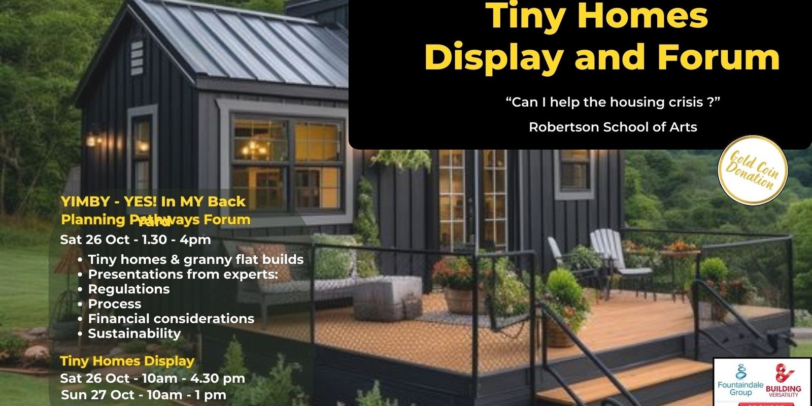 Banner image for Robertson Tiny Homes Forum and Display