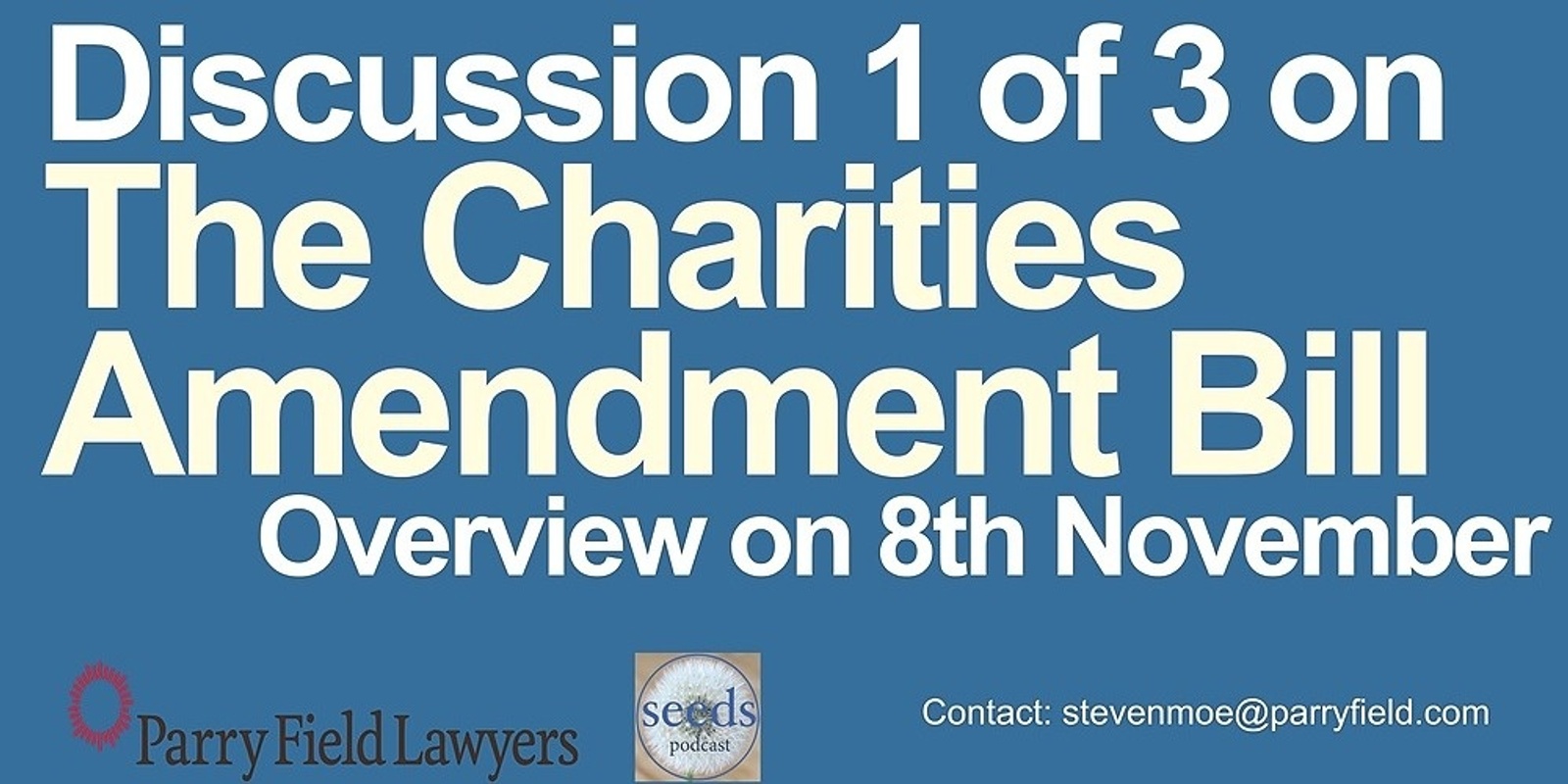 Banner image for Charities Amendment Bill: Overview and Discussion with Legal Lens