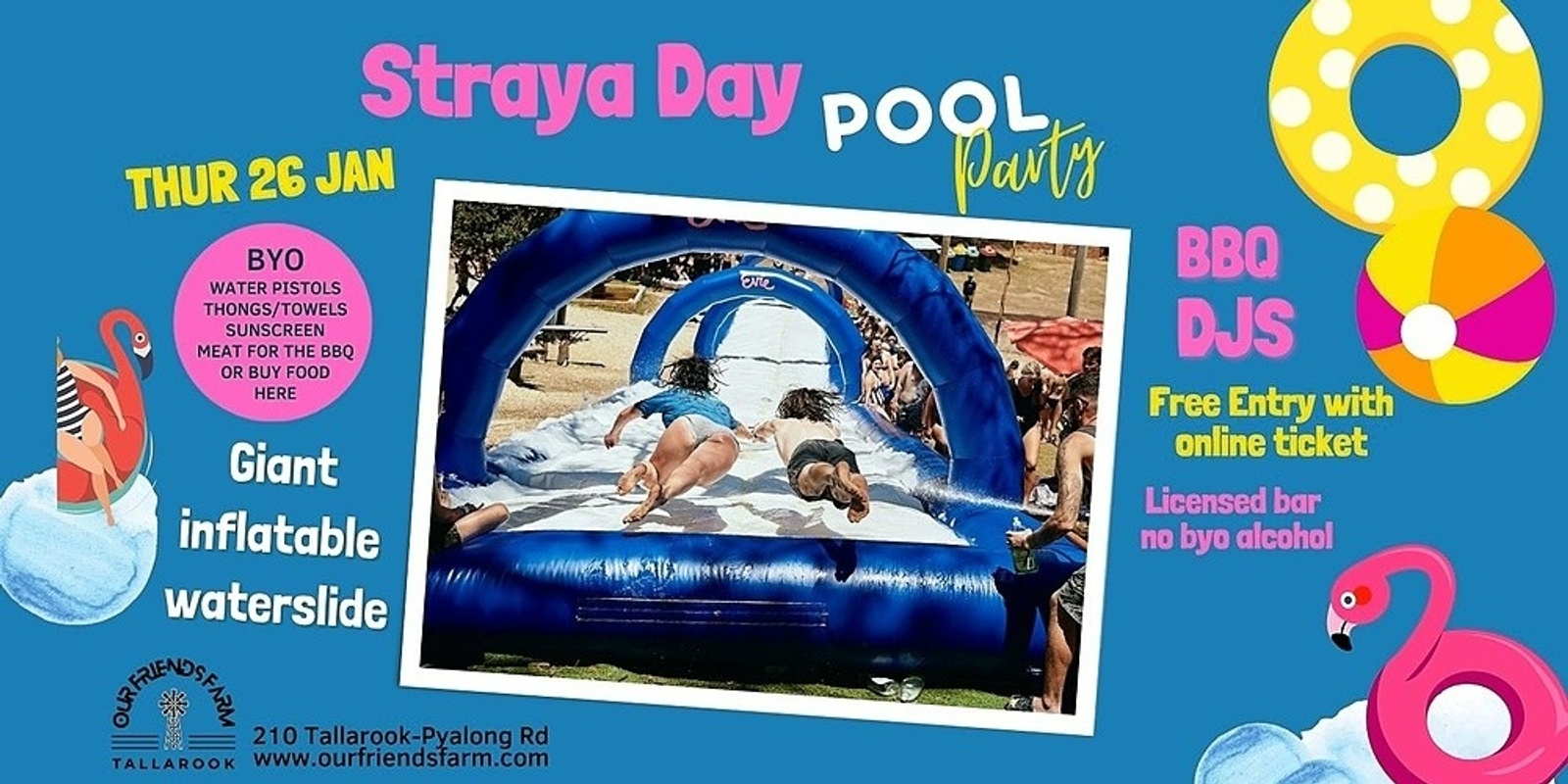 Banner image for Straya Day Pool Party at Our Friends Farm Tallarook