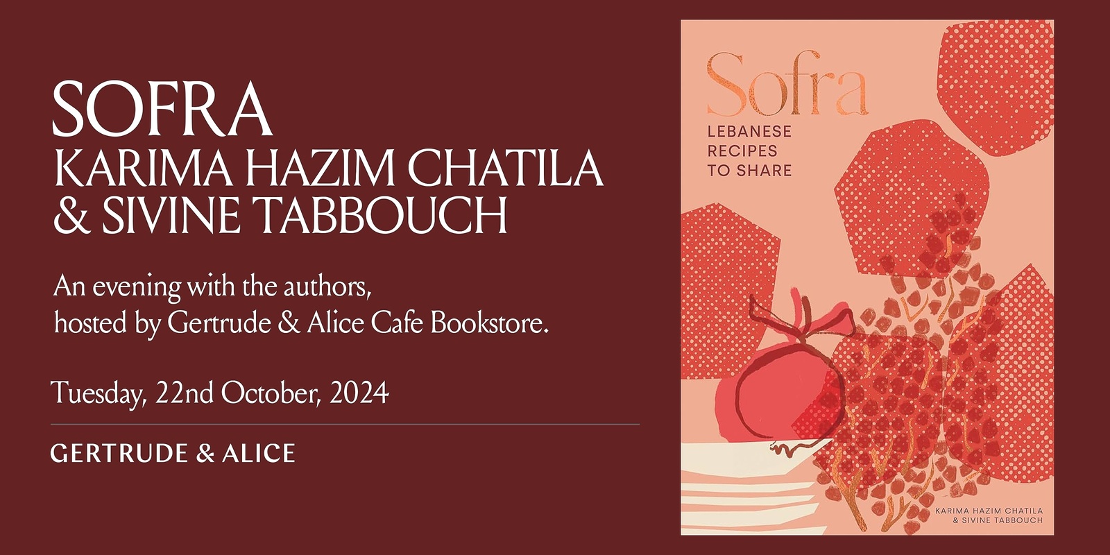 Banner image for In conversation: Karima Hazim Chatila & Sivine Tabbouch