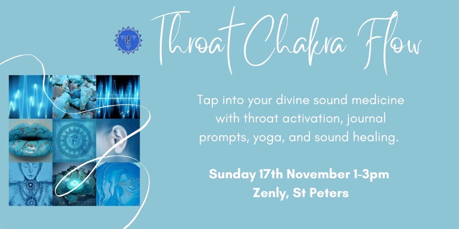 Banner image for Throat Chakra Flow: Throat Activation, Yoga and Sound Healing to open your Throat Chakra