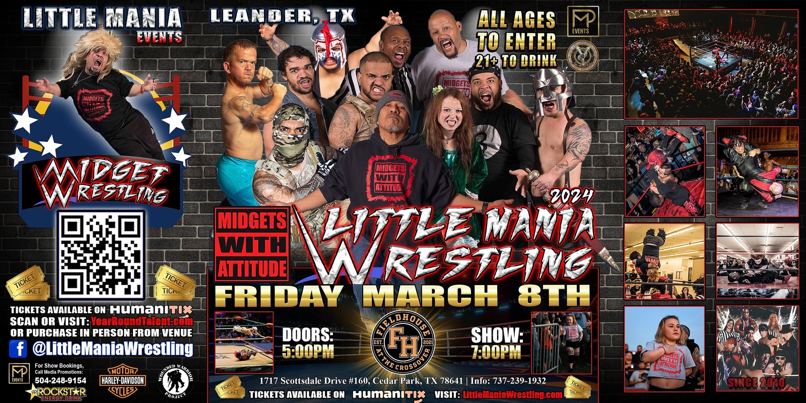 Banner image for Leander, TX -- Midgets With Attitude: Little Mania Rips Through the Ring!