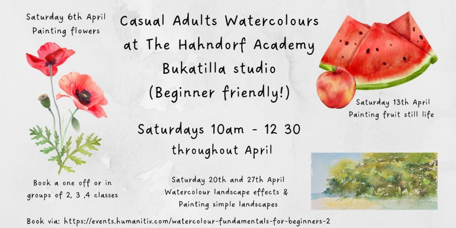 Banner image for Casual beginners Watercolour classes