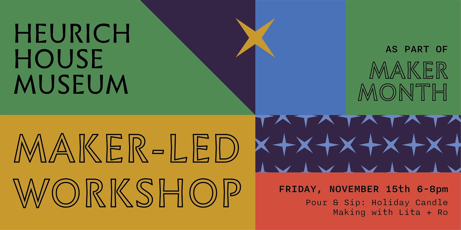 Banner image for Maker-Led Workshop: Candle Making with Lita + Ro as part of Heurich Maker Month