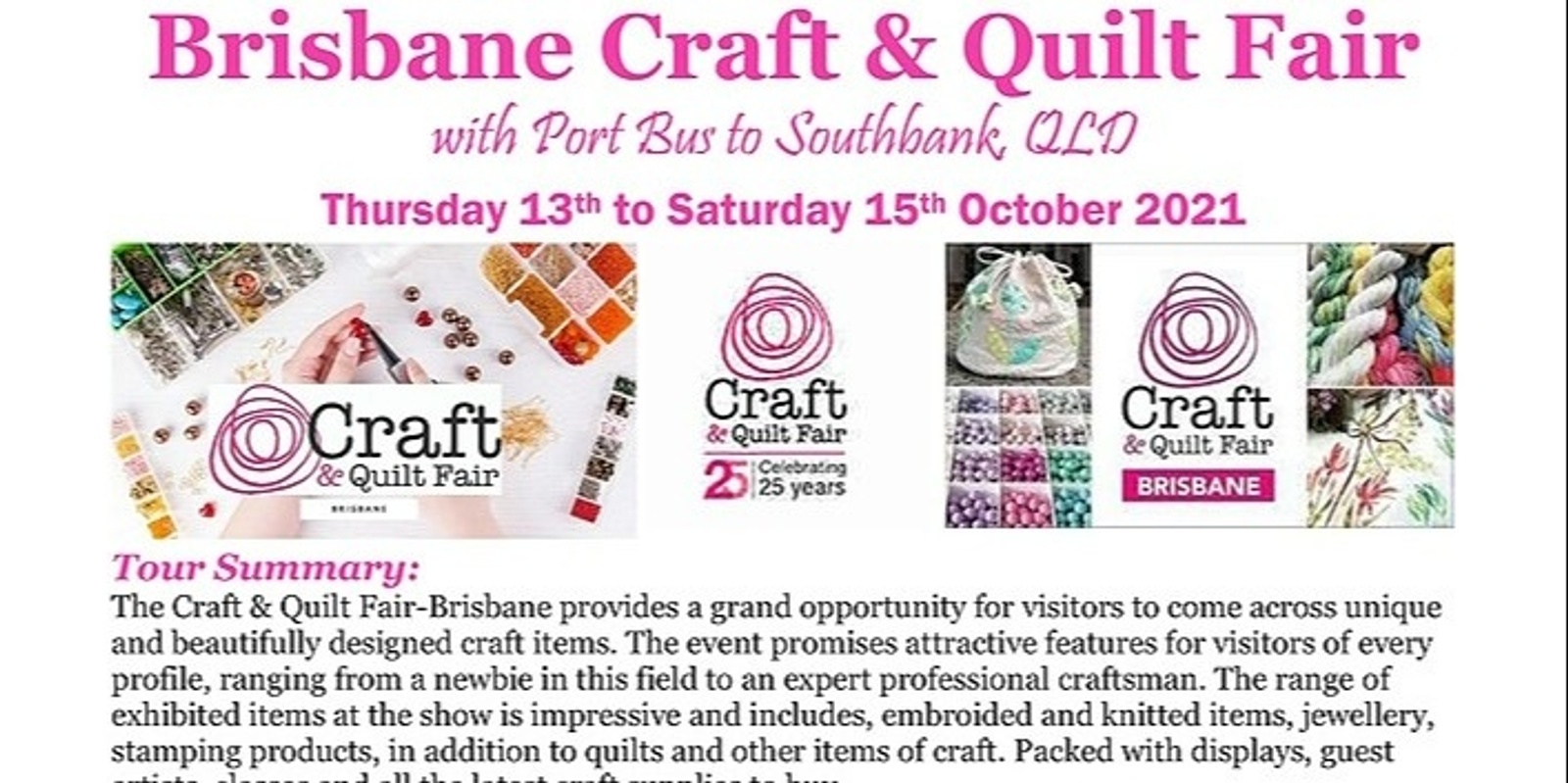 Banner image for Brisbane Craft & Quilt Fair