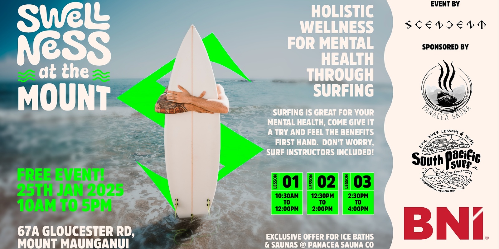 Banner image for Swell-ness in the Mount | Surf Event for Mental Health