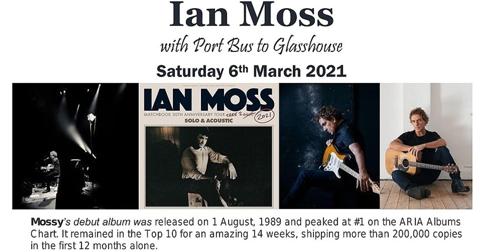 Banner image for Ian Moss with Port Bus to Glasshouse