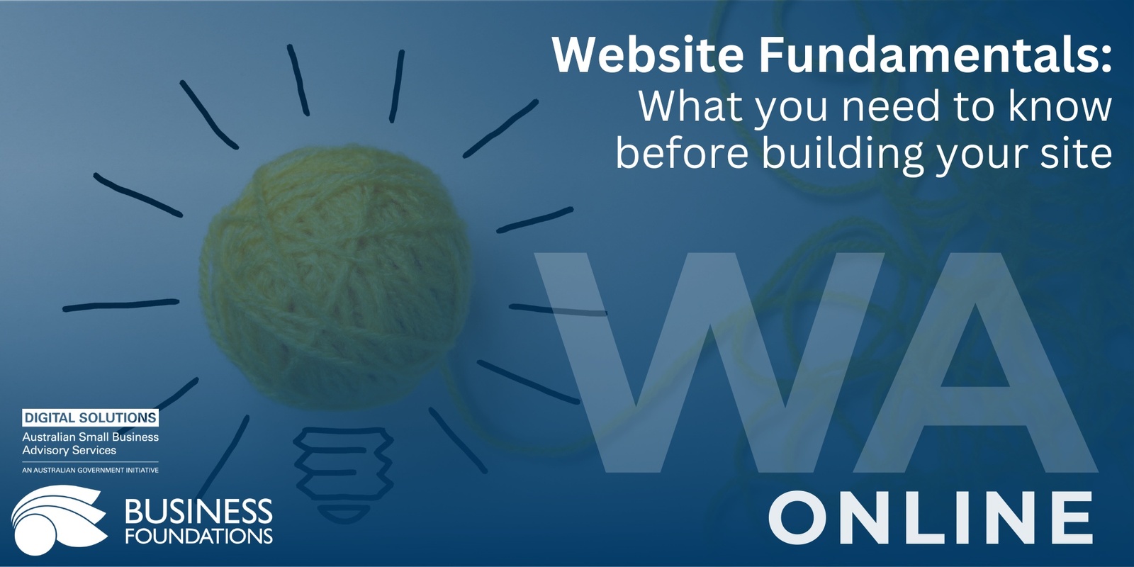 Banner image for Website Fundamentals - What you need to know before building your site - Online
