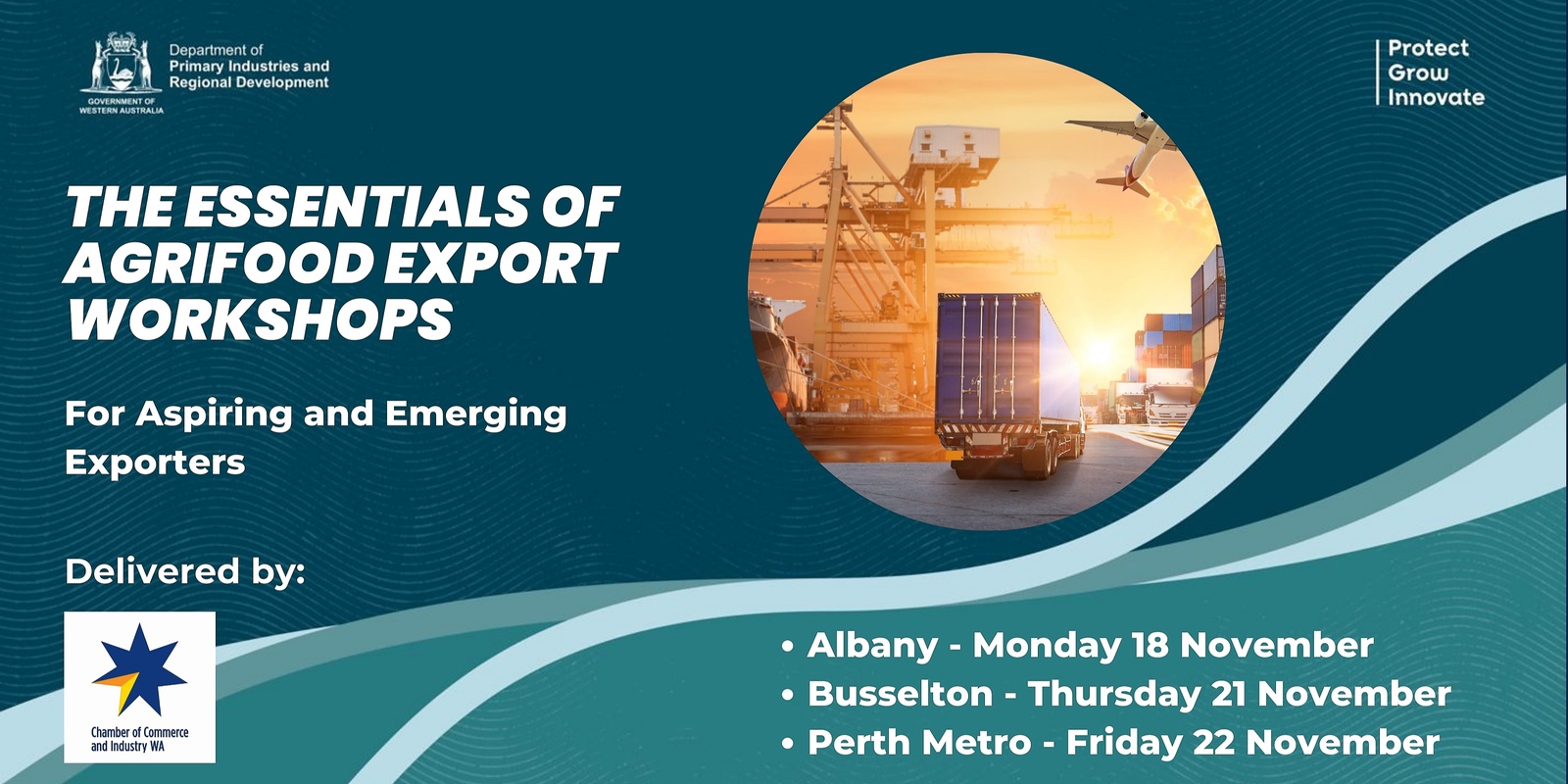 Banner image for  The Essentials of Agrifood Export Workshops