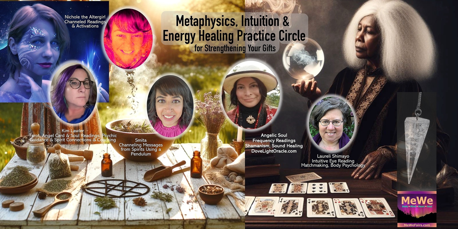 Banner image for MeWe Metaphysics, Healing & Intuition PRACTICE Circle for Strengthening Your Gifts 9-27-24