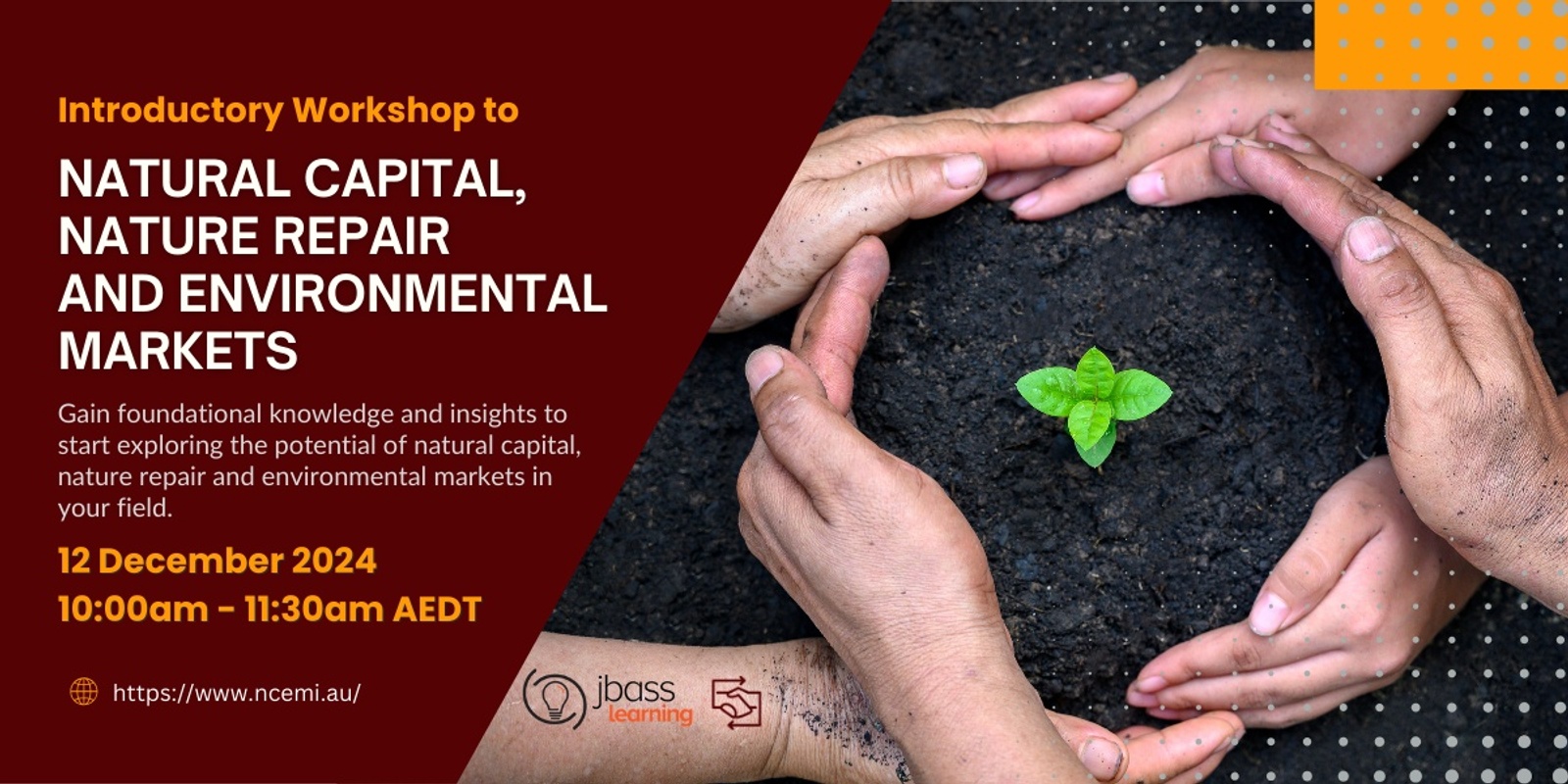 Banner image for Introductory Workshop to Natural Capital, Nature Repair and Environmental Markets