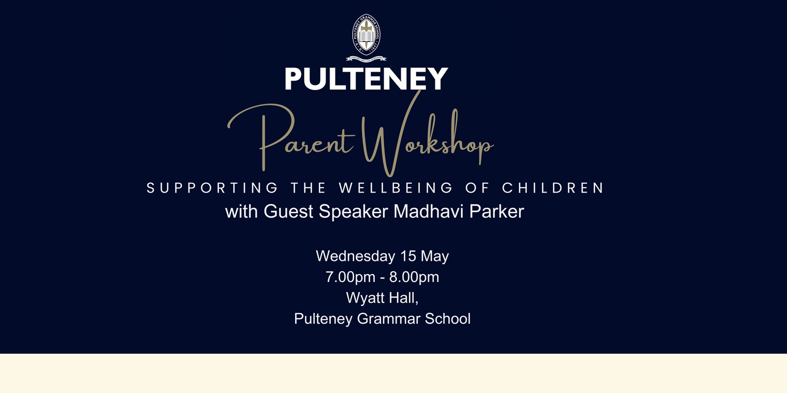 Banner image for Pulteney Parent Workshop: Supporting the Wellbeing of Children with Madhavi Parker