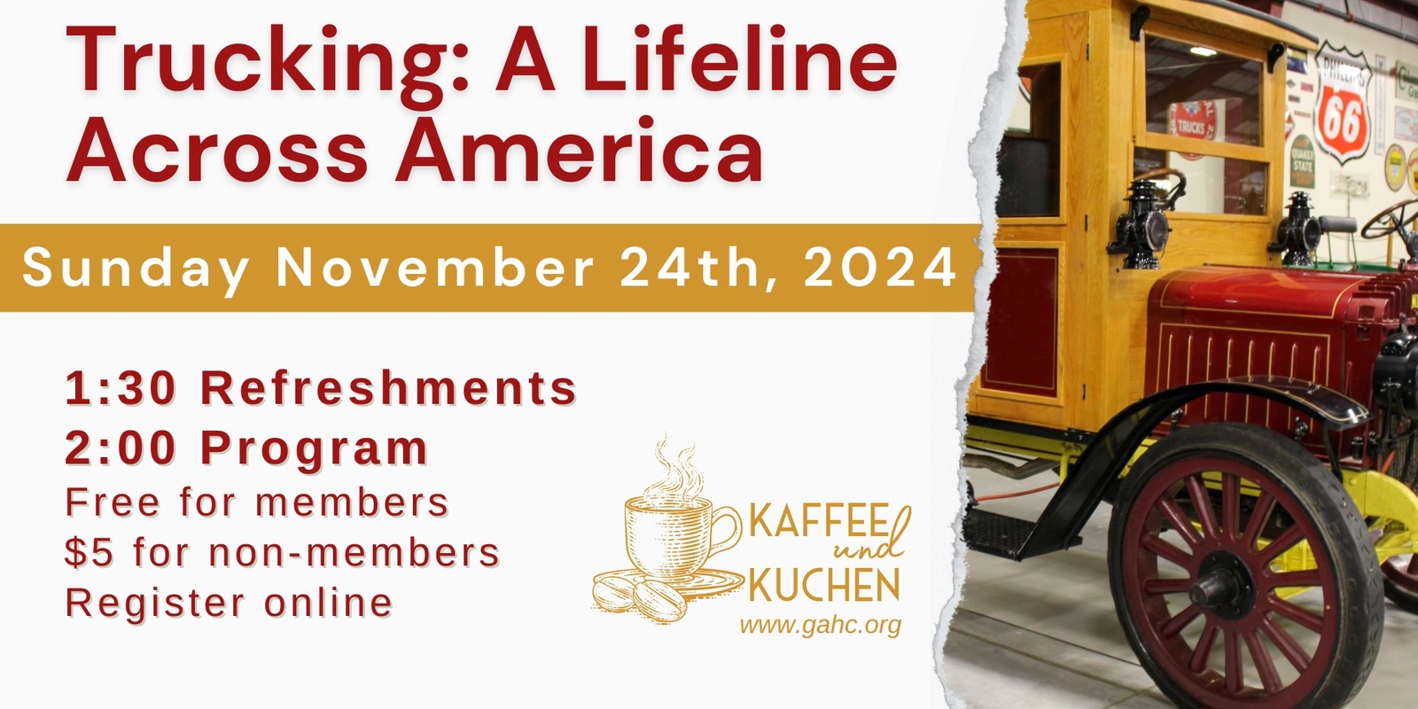 Banner image for Kaffee und Kuchen: Trucking: A Lifeline Across America