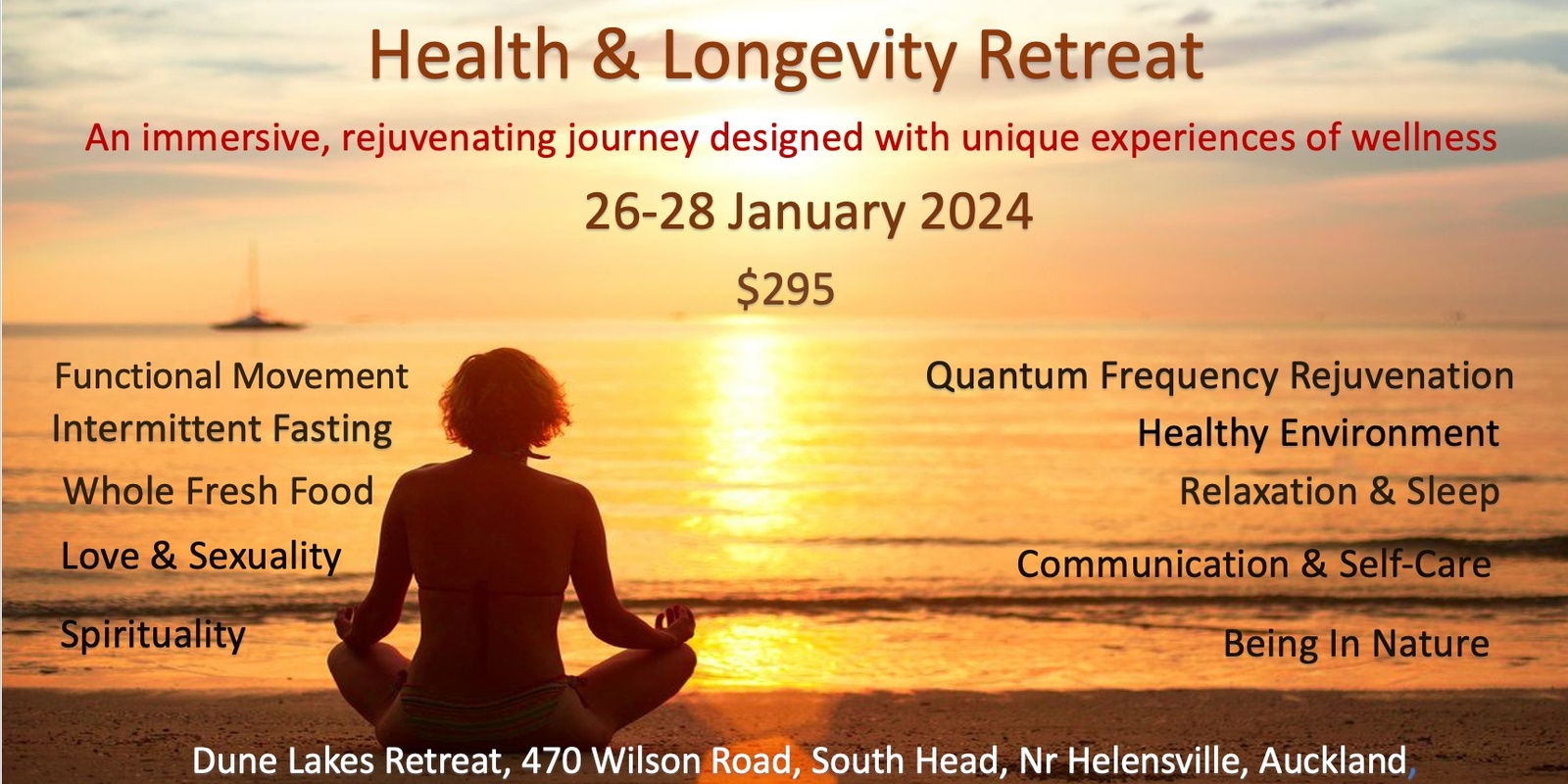 Banner image for HEALTH & LONGEVITY RETREAT - 26-28 January 2024