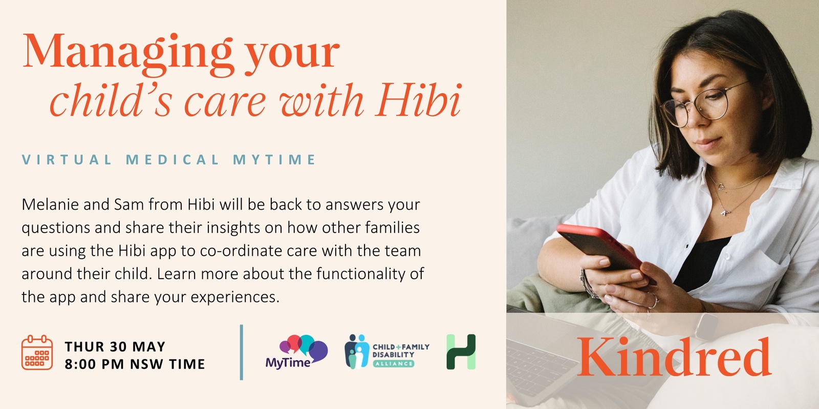 Banner image for Managing your child’s care with Hibi: Virtual Medical MyTime 