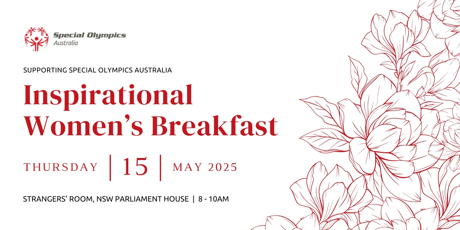 Banner image for 2025 Special Olympics Australia Inspirational Women's Breakfast