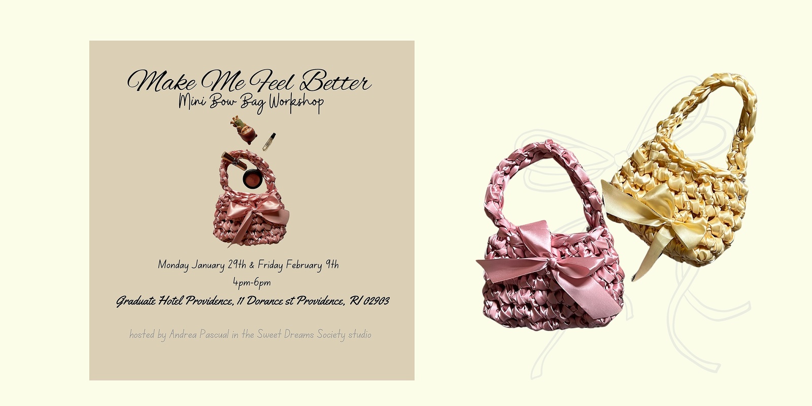 Banner image for Crochet Mini Bow Bag Workshop