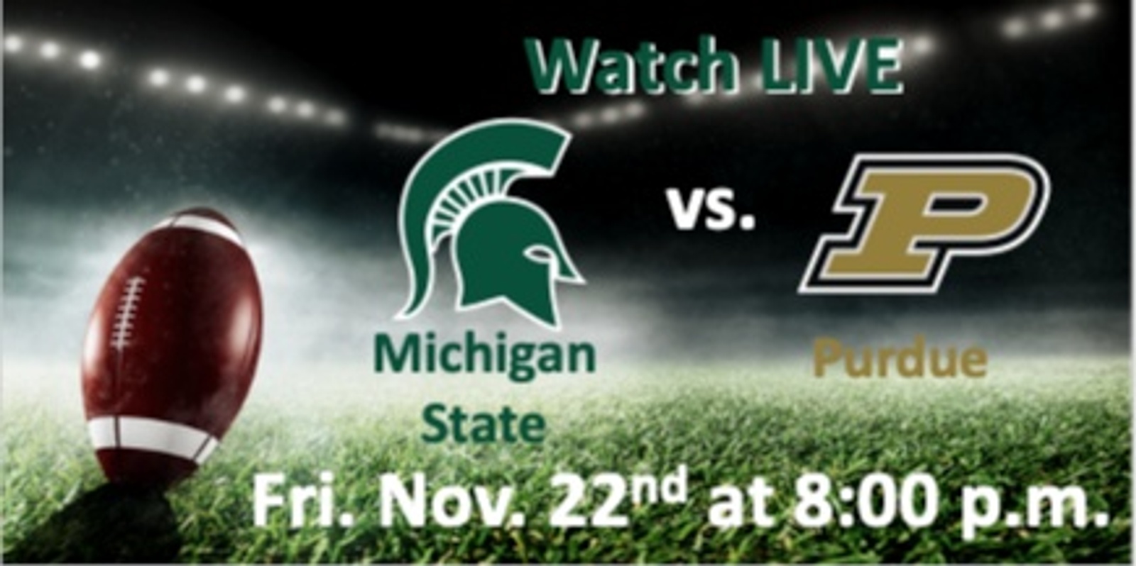 Banner image for Michigan State Vs. Purdue - LIVE - Friday, Nov. 22, 2024, starting at 8 p.m. at the Michigan Wine and Beer Portal