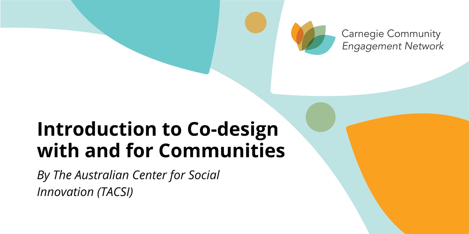 Banner image for Introduction to Co-design with and for communities 