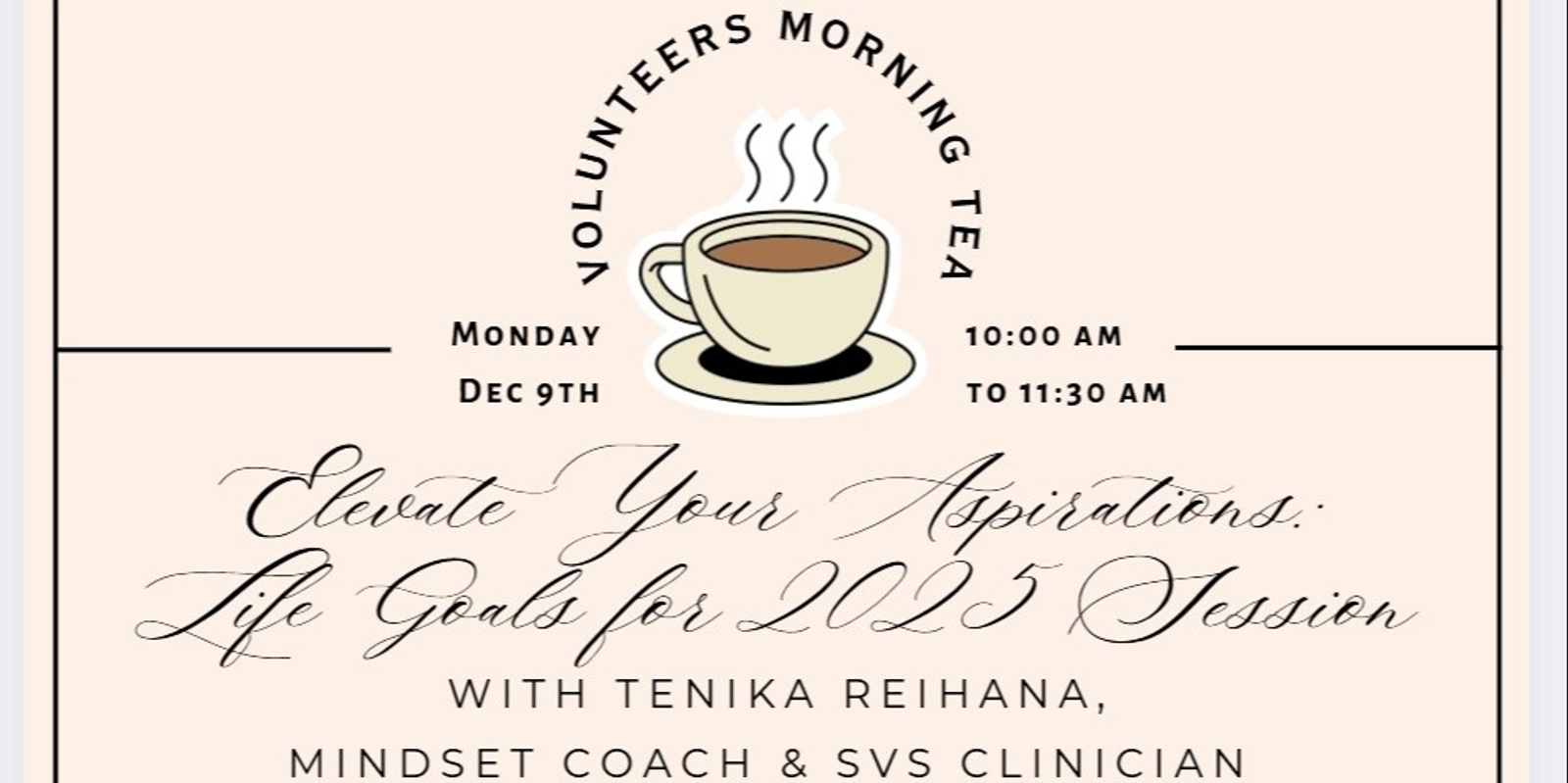 Banner image for Volunteers Morning Tea